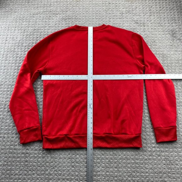 Ugly Christmas Sweater Men Large L Red Pull Over Jumper Sweatshirt XMAS New Year - Picture 9 of 11